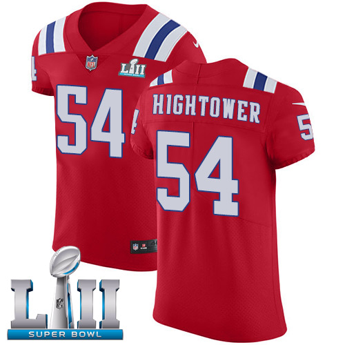 Nike Patriots #54 Dont'a Hightower Red Alternate Super Bowl LII Men's Stitched NFL Vapor Untouchable Elite Jersey - Click Image to Close